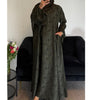 AZRA JACQUARD CLOSED PRINT ABAYA KHAKI