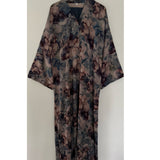 LIMITED EDITION YUSRA 4.0 OPEN ABAYA WITH BUTTONS - BLUE MIX