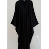 NOURAH BLACK EMBELLISHED FARASHA OPEN ABAYA WITH BUTTONS