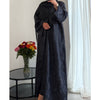 SAFINA - Jacquard printer closed abaya midnight blue