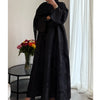 SAFINA - Jacquard print closed abaya black