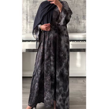 BLUSH HAWA STRIPED ZOOM POCKET ABAYA