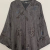 LIMITED EDITION HIBA OPEN ABAYA WITH BUTTONS - DARK GREY