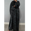 ANEESA FLOWER OPEN ABAYA GREY