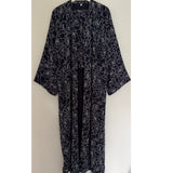 LIYAANA CHIFFON PRINTED ABAYA/KIMONO BLUE