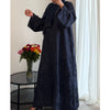 SAFINA - Jacquard printer closed abaya midnight blue