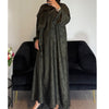 AZRA JACQUARD CLOSED PRINT ABAYA KHAKI