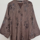 LIMITED EDITION HIBA OPEN ABAYA WITH BUTTONS - MUAVE