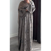 LIMITED EDITION HIBA OPEN ABAYA WITH BUTTONS - TAUPE