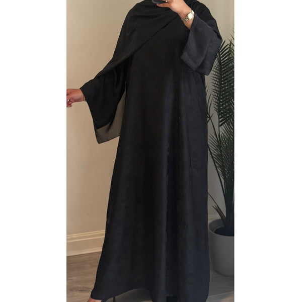 LIMITED EDITION ISRA ABAYA WITH POCKET - BLACK