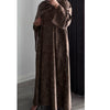 YARA 3.0 CLOSED ABAYA WITH POCKET - BEIGE/BROWN