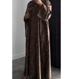YARA 3.0 CLOSED ABAYA WITH POCKET - BEIGE/BROWN