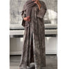 TIE DYE MARBLE OPEN ABAYA WITH BUTTONS - Mauve