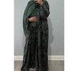 ANEESA FLOWER OPEN ABAYA GREEN