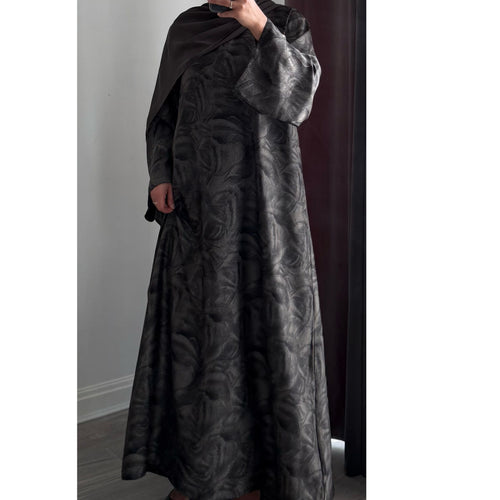 YARA 3.0 CLOSED ABAYA WITH POCKET - BLACK