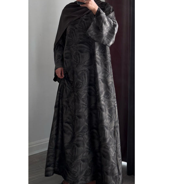 YARA 3.0 CLOSED ABAYA WITH POCKET - BLACK