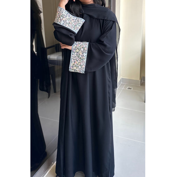 FLOWER GARDEN CLOSED ABAYA PASTEL MIX