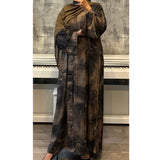 MARBLE PRINT 2.0 OPEN ABAYA WITH BUTTONS - MIX