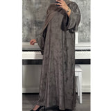 YARA 2.0 CLOSED ABAYA WITH POCKET - Stone