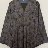 LIMITED EDITON HANIYA OPEN ABAYA WITH BUTTONS - OLIVE MIX