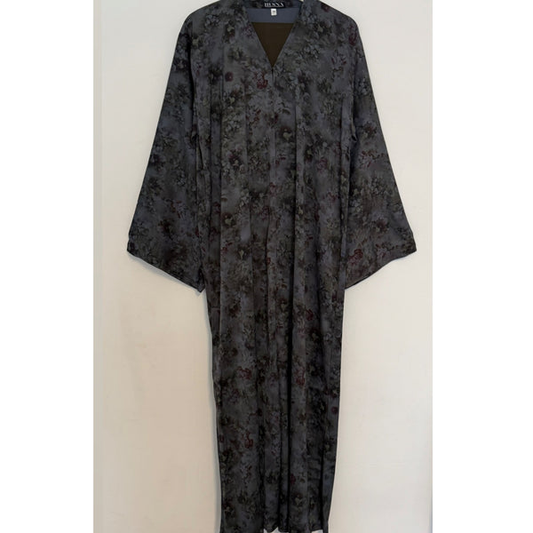 LIMITED EDITION HANIYA OPEN ABAYA WITH BUTTONS - BROWN MIX