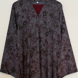 LIMITED EDITION HANIYA OPEN ABAYA WITH BITTONS - MAROON MIX
