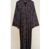 LIMITED EDITION HANIYA OPEN ABAYA WITH BITTONS - MAROON MIX