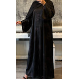 LIMITED EDITION FLOWER PRINTED OPEN ABAYA WITH BUTTONS - LILAC PRINT