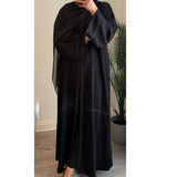 DAISY LACE OPEN ABAYA WITH BUTTONS