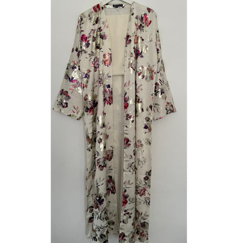 LIMITED EDITION Amara open abaya with buttons - cream