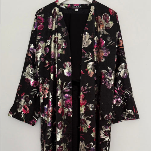 LIMITED EDITION Amara open abaya with buttons - black