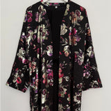 LIMITED EDITION Amara open abaya with buttons - black