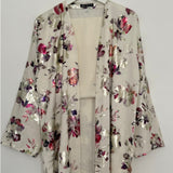 LIMITED EDITION Amara open abaya with buttons - cream