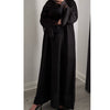 BLACK CLOSED LACE ABAYA