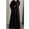 BLACK CLOSED LACE ABAYA