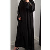 BLACK CLOSED LACE ABAYA