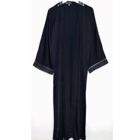 AZRA JACQUARD CLOSED PRINT ABAYA KHAKI