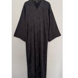 MARBLE PRINT OPEN ABAYA WITH BUTTONS GREY