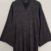 MARBLE PRINT OPEN ABAYA WITH BUTTONS GREY