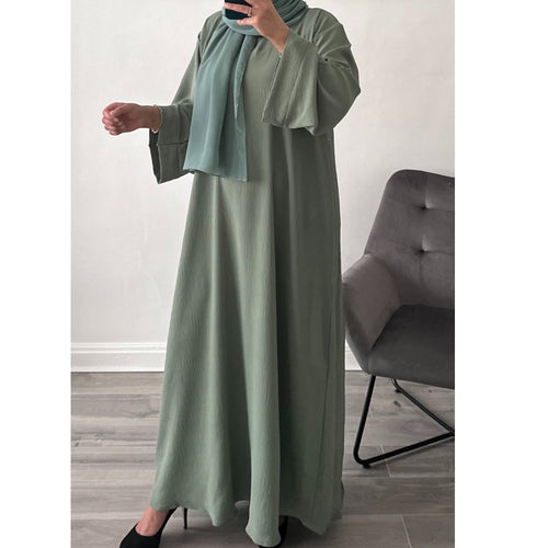 EVERYDAY CREPE ABAYA SAGE GREEN