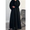 ZAHIRA PRINT ABAYA BLACK