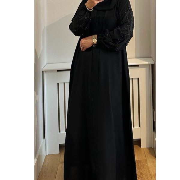 NOOR BLACK EMBELLISHED ABAYAS