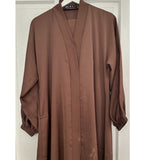 AYLA OPEN ABAYA WITH POCKET BEIGE