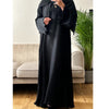 PLEATED ABAYA SET BLACK