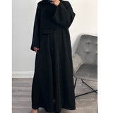 ZAHIRA PRINT ABAYA BLACK