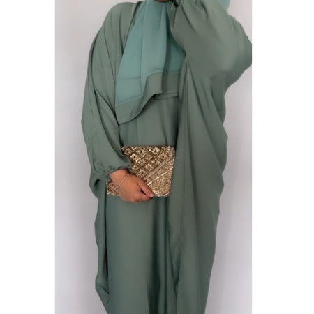 ZAHRA ABAYA FOREST GREEN