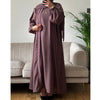 4 PIECE ELASTIC CUFFED SLEEVE ABAYA MAUVE