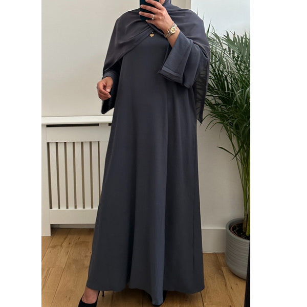 EVERYDAY CREPE ABAYA GREY