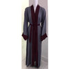 OPEN ABAYA GREY/MAROON - Husna Collections