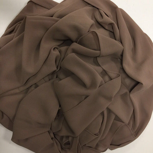 GEORGETTE MOCHA HIJAB - Husna Collections